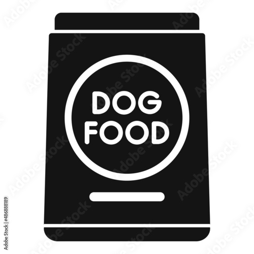 Modern dog food pack icon simple vector. Animal pet