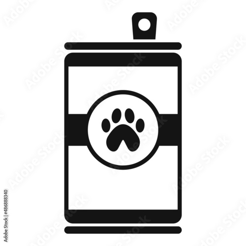 Chicken dog food can icon simple vector. Pet animal