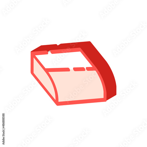 construction material facing brick isometric icon vector. construction material facing brick sign. isolated symbol illustration