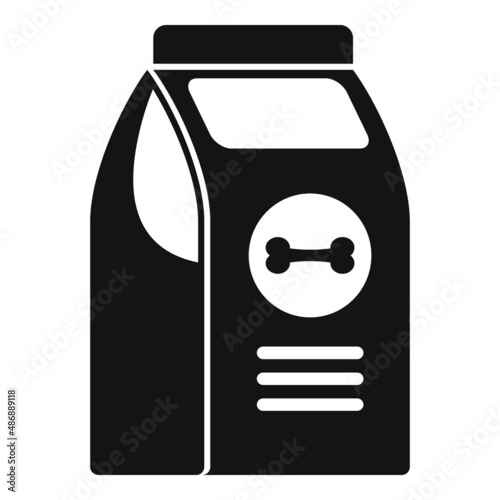Snack bone pack icon simple vector. Dog food