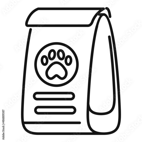 Dog nutrition icon outline vector. Pet food