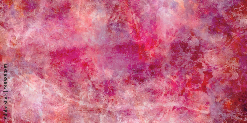 Abstract watercolor texture with Texture of a concrete wall with cracks and scratches which can be used as a background. Vintage, grunge, shabby pink background.