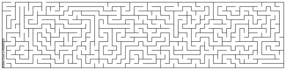 Vector illustration of maze or labyrinth isolated on white background