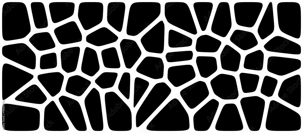Obraz premium Abstract voronoi blocks cell pattern. Geometric vector background design