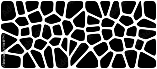 Abstract voronoi blocks cell pattern. Geometric vector background design