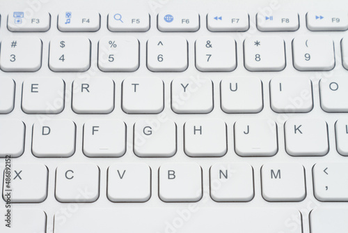 Gray low profile keyboard close up