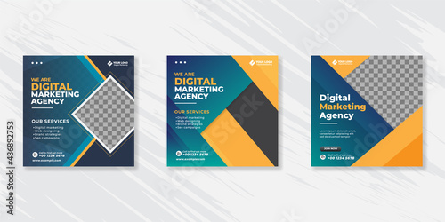Digital business marketing social media post template.
