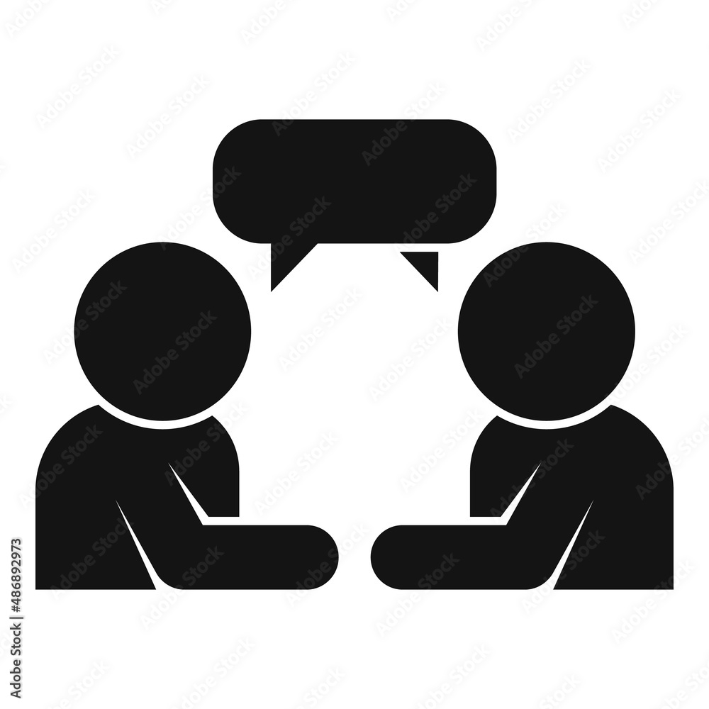 Group friend talk icon simple vector. People office Group friend talk icon simple vector. People office