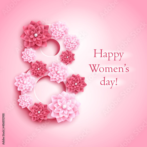 Greeting card for Women s day.