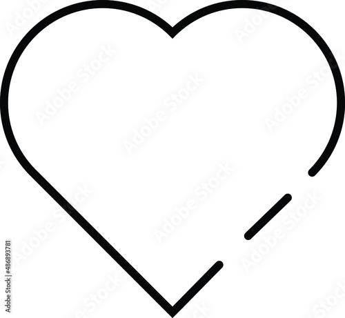 Heart linear icon. Valentine's day symbol. Hearts vector collection