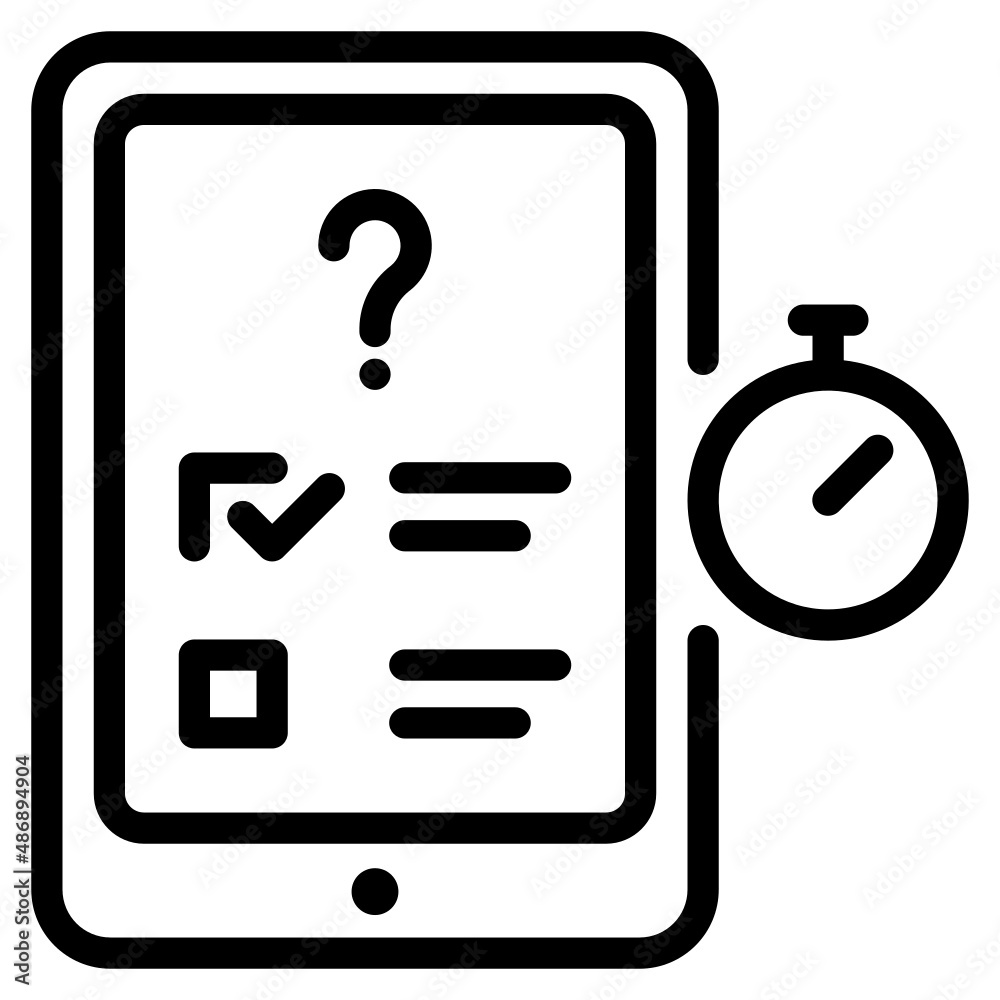 Quiz Icon Illustration Quiz Icon Illustration