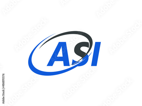 ASI letter creative modern elegant swoosh logo design