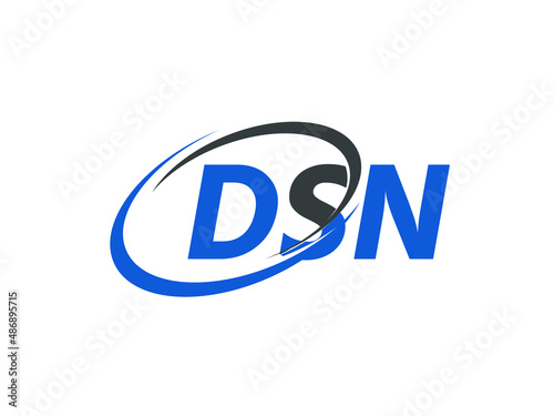 DSN letter creative modern elegant swoosh logo design