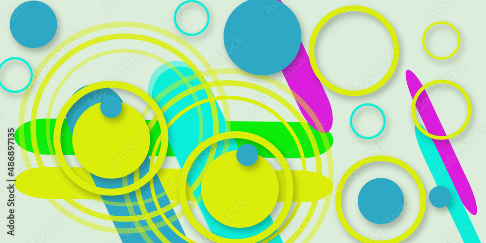 Abstract background with circles . Creative design and similar with Banner summer ecology poster triangle vector futuristic light minimal geometric . summer colors background . in abstract design .