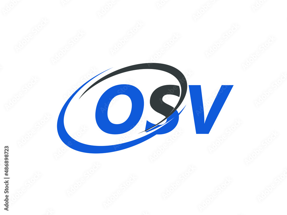 OSV letter creative modern elegant swoosh logo design OSV letter creative modern elegant swoosh logo design