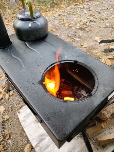 kettle on the fire