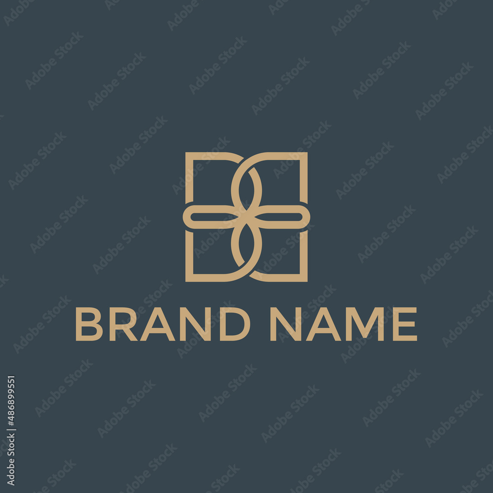 flower and initial letter BB logo design flower and initial letter BB logo design