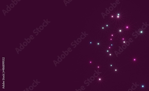 3d Festive shining stars background.