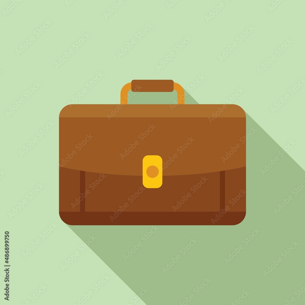 Carry briefcase icon flat vector. Work bag Carry briefcase icon flat vector. Work bag
