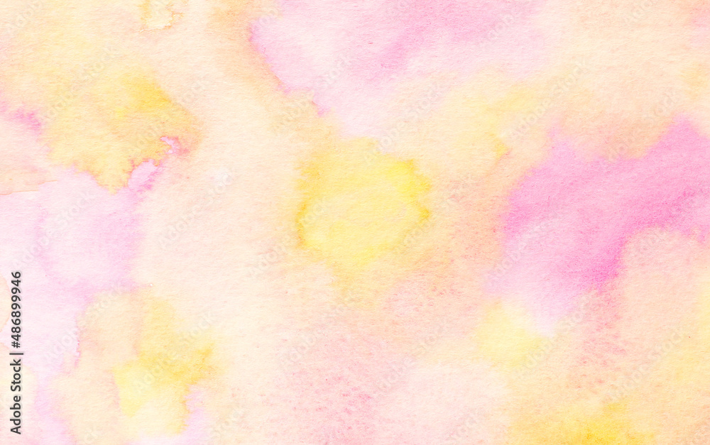 Abstract watercolor painting in pink pastel colors