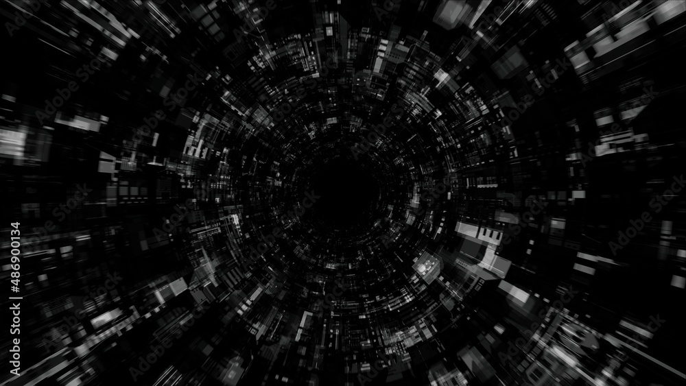 Obraz premium Mechanic Technology Pattern Tunnel Texture