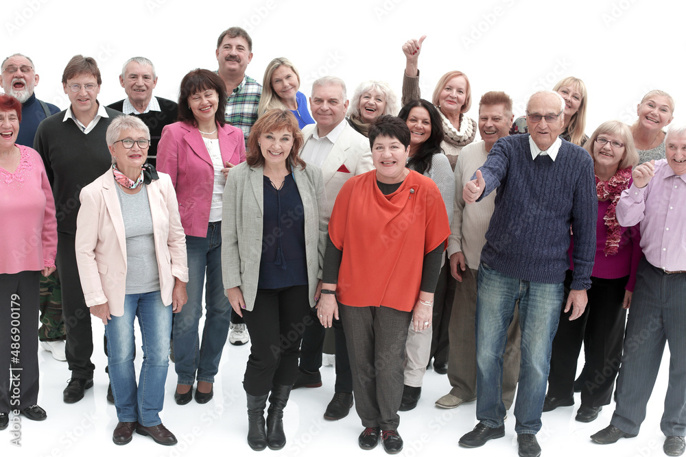 Fototapeta premium Happy smiling people stading together
