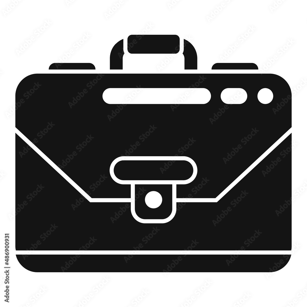 Worker briefcase icon simple vector. Work bag Worker briefcase icon simple vector. Work bag