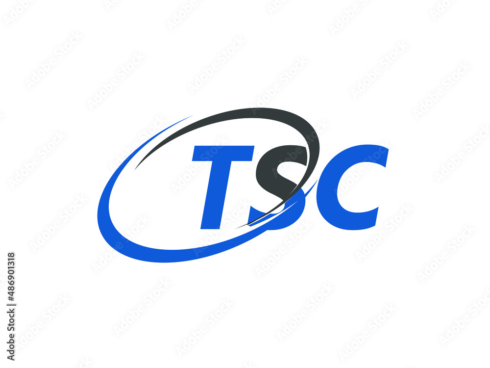 TSC letter creative modern elegant swoosh logo design TSC letter creative modern elegant swoosh logo design
