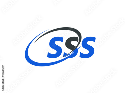 SSS letter creative modern elegant swoosh logo design