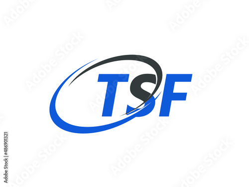 Free Download TSF letter creative modern elegant swoosh logo design - GFXLoad