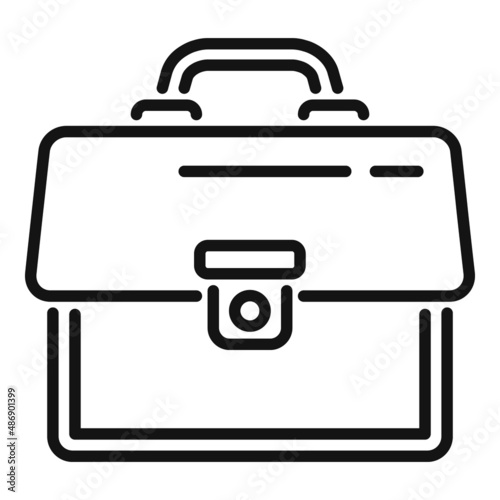 Business case icon outline vector. Work briefcase