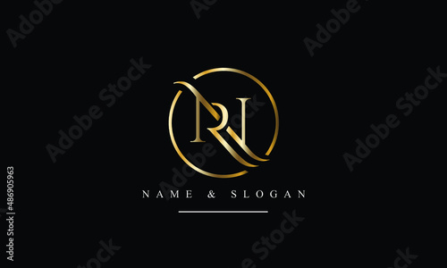 RN, NR, R, N abstract letters logo monogram photo