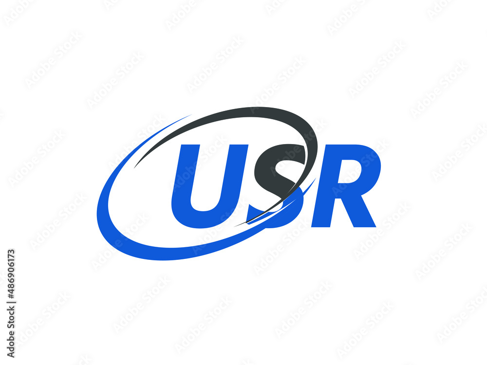 USR letter creative modern elegant swoosh logo design USR letter creative modern elegant swoosh logo design