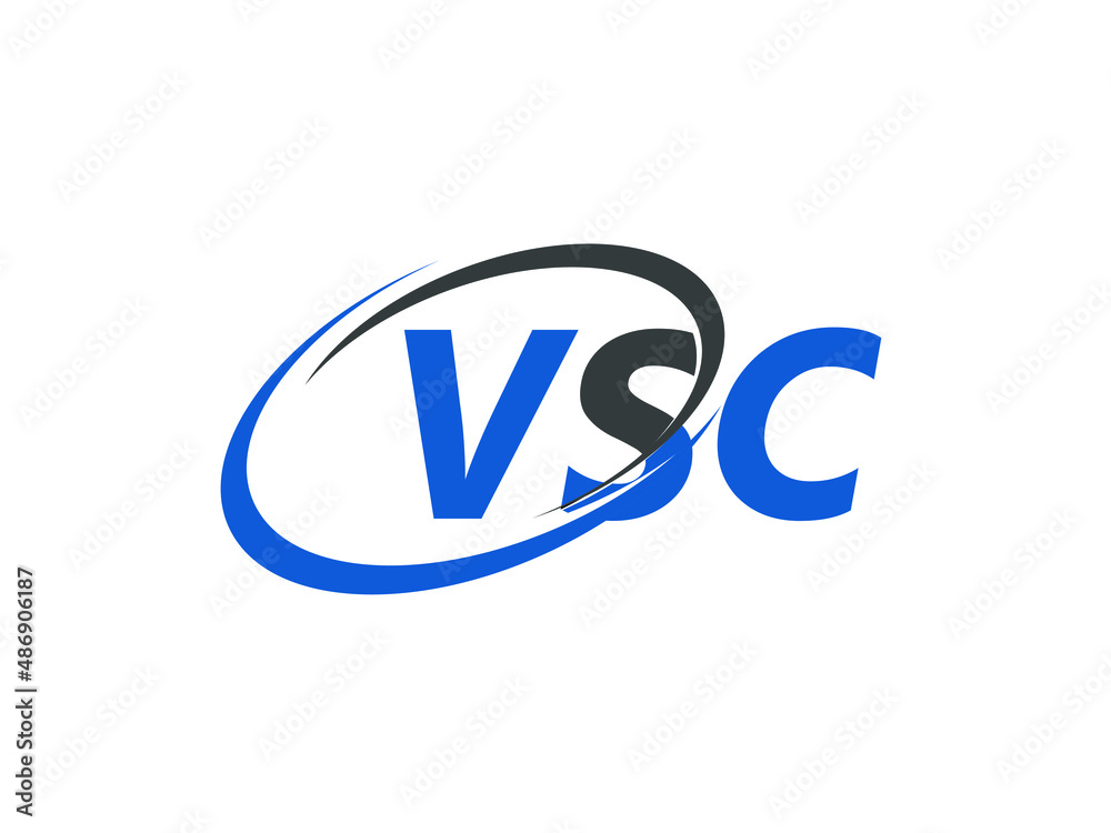 VSC letter creative modern elegant swoosh logo design VSC letter creative modern elegant swoosh logo design