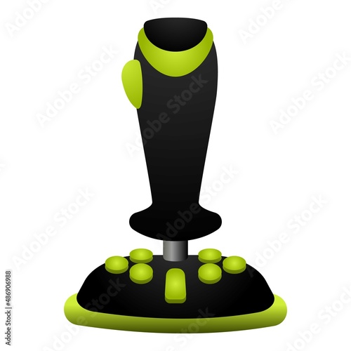 Station joystick icon cartoon vector. Game control