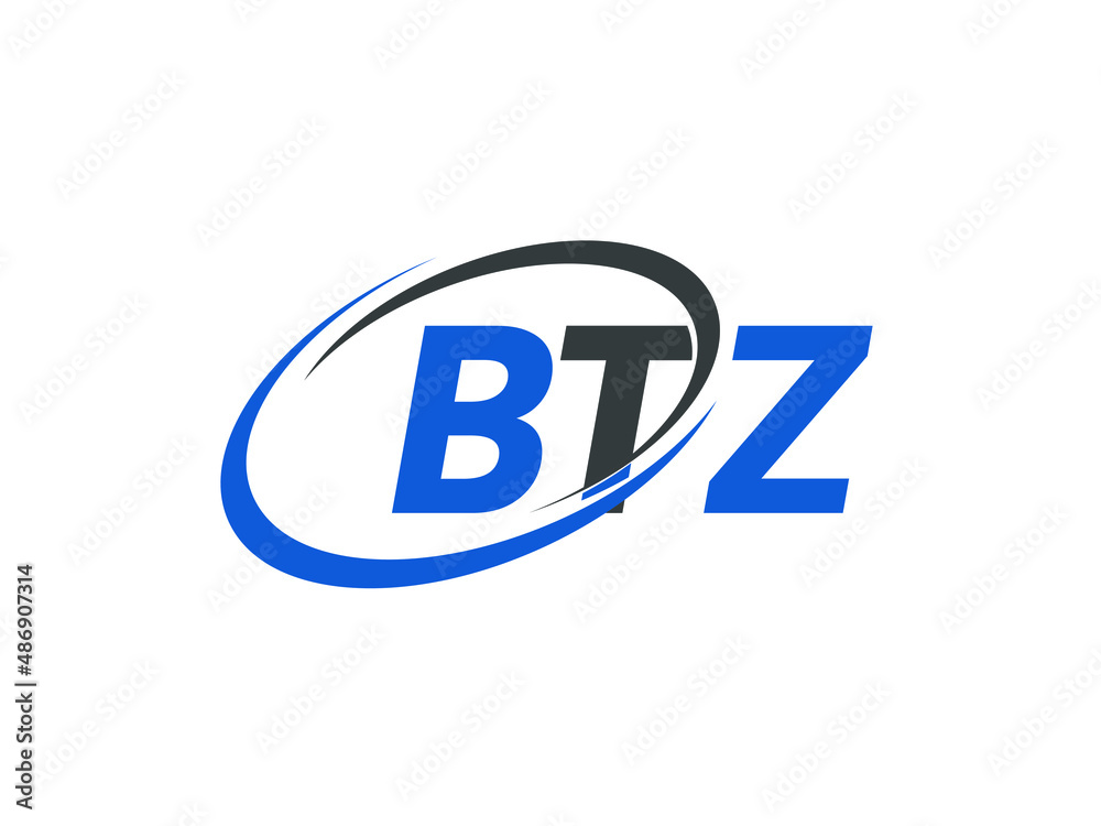 BTZ letter creative modern elegant swoosh logo design BTZ letter creative modern elegant swoosh logo design