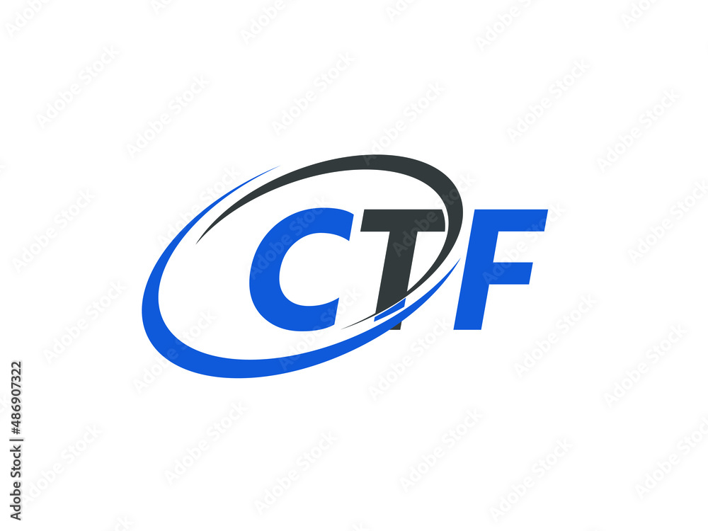 CTF letter creative modern elegant swoosh logo design CTF letter creative modern elegant swoosh logo design