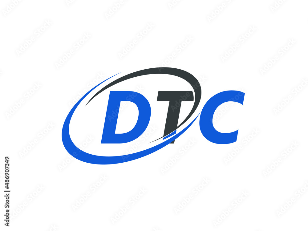 DTC letter creative modern elegant swoosh logo design DTC letter creative modern elegant swoosh logo design
