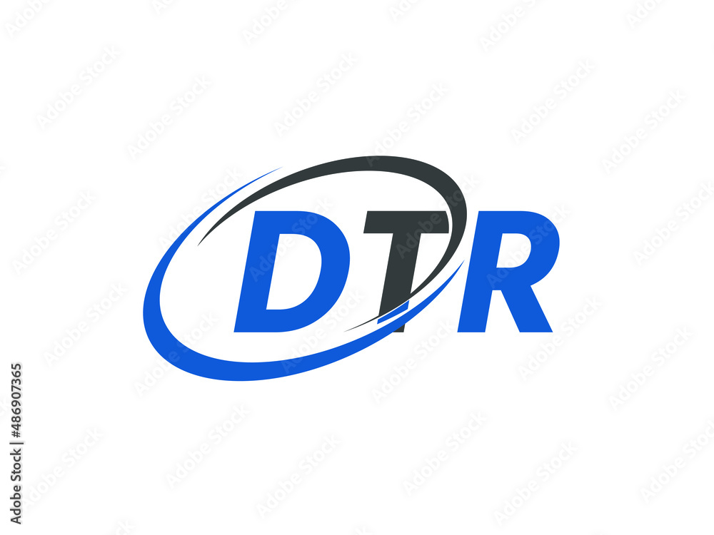 DTR letter creative modern elegant swoosh logo design DTR letter creative modern elegant swoosh logo design