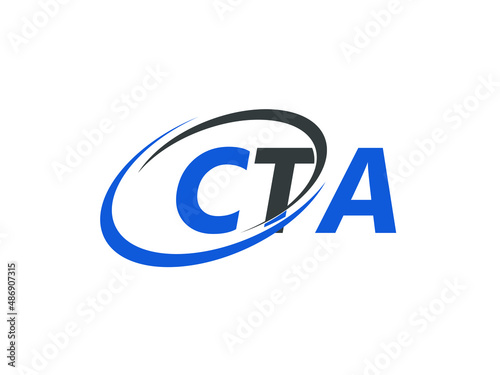 Free Download CTA letter creative modern elegant swoosh logo design - GFXLoad