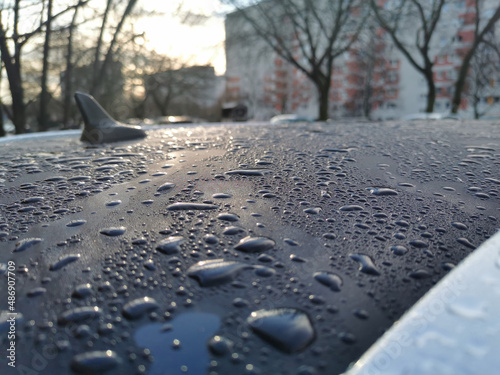 raindrops on a car