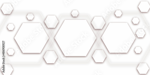 3d render of a group of people in a circle . Abstract background with Infographics Vector Background Hexagons and Honeycomb Structure .  geometric shape on white and gray background. 