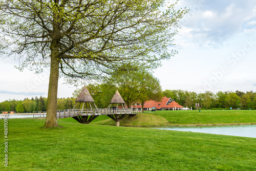 Panorama of recreation area Het Hulsbeek near Oldenzaal in Twente in The Netherlands photo