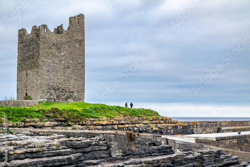 Roslee castle at Easky pier in County Sligo - Republic of Ireland. photo