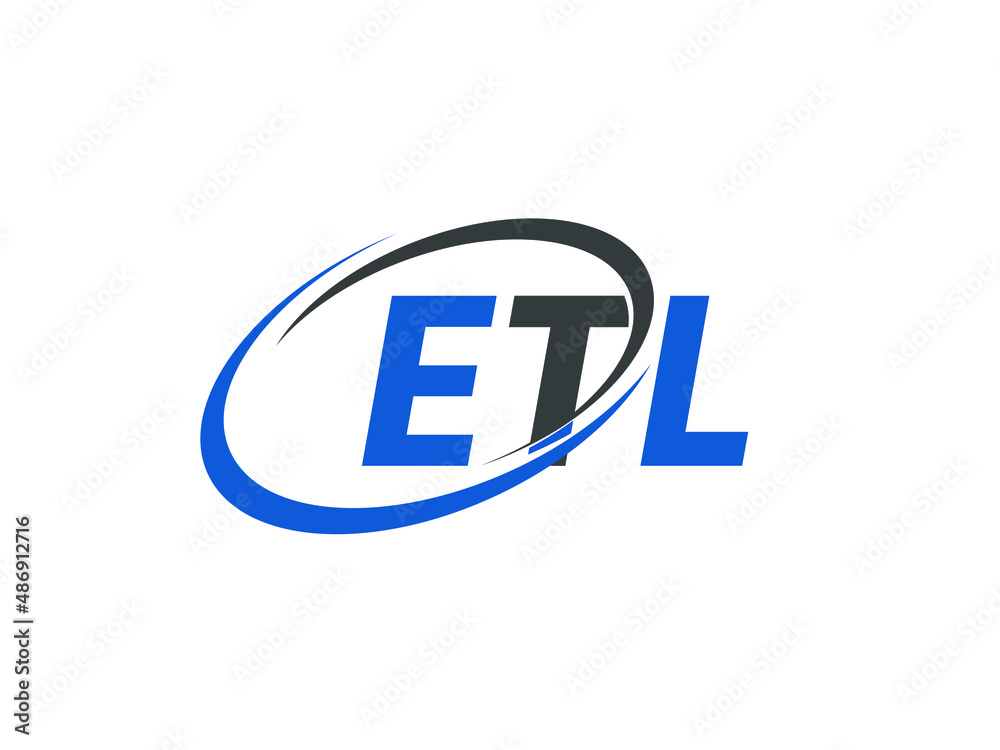 ETL letter creative modern elegant swoosh logo design ETL letter creative modern elegant swoosh logo design