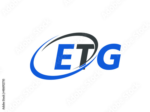 ETG letter creative modern elegant swoosh logo design