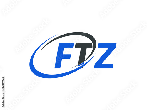FTZ letter creative modern elegant swoosh logo design