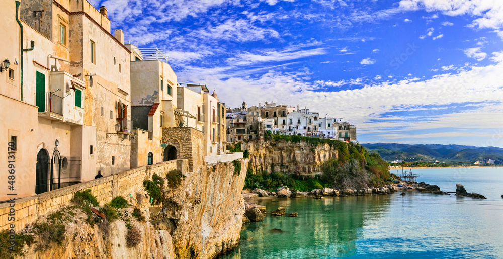 Italian holidays in Puglia - picturesque town Vieste, Italy travel and summer sea vacation destinations