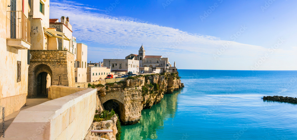 Italian holidays in Puglia - picturesque town Vieste, Italy travel and summer sea destinations