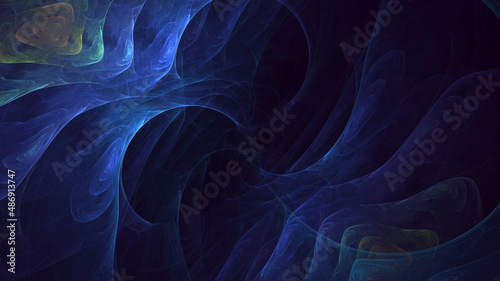 3D rendering abstract fractal light background